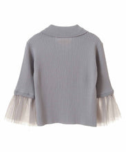 画像をギャラリービューアに読み込む, チュール袖ジップニット/TT438330
