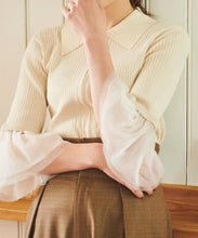 画像をギャラリービューアに読み込む, チュール袖ジップニット/TT438330
