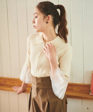 画像をギャラリービューアに読み込む, チュール袖ジップニット/TT438330
