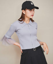 画像をギャラリービューアに読み込む, チュール袖ジップニット/TT438330
