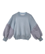 画像をギャラリービューアに読み込む, 袖ファー付きニット/TT438301
