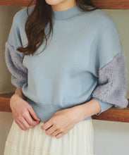 画像をギャラリービューアに読み込む, 袖ファー付きニット/TT438301
