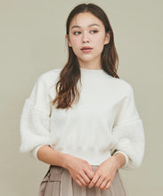 画像をギャラリービューアに読み込む, 袖ファー付きニット/TT438301
