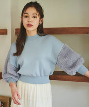 画像をギャラリービューアに読み込む, 袖ファー付きニット/TT438301
