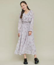 画像をギャラリービューアに読み込む, ボリュームフリルフラワープリントワンピース/TT437421
