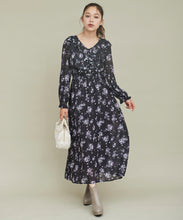 画像をギャラリービューアに読み込む, ボリュームフリルフラワープリントワンピース/TT437421
