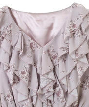 画像をギャラリービューアに読み込む, ボリュームフリルフラワープリントワンピース/TT437421
