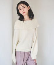 画像をギャラリービューアに読み込む, ざっくりオフショルニット/TT438307
