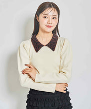 画像をギャラリービューアに読み込む, レオパードシャギーカラーニット/TT438309
