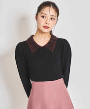 画像をギャラリービューアに読み込む, レオパードシャギーカラーニット/TT438309
