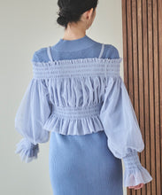 画像をギャラリービューアに読み込む, チュールレイヤードニットワンピース/TT437414
