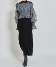 画像をギャラリービューアに読み込む, チュールレイヤードニットワンピース/TT437414
