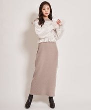 画像をギャラリービューアに読み込む, チュールレイヤードニットワンピース/TT437414
