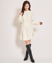 画像をギャラリービューアに読み込む, ビジュー付きニットセットアップ/TT437419
