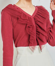 画像をギャラリービューアに読み込む, チュールフリルドッキングニット/TT438320
