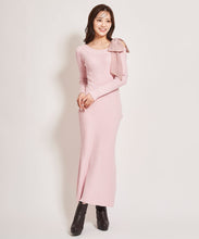 画像をギャラリービューアに読み込む, シアーリボンアシメニットワンピース/TT437424
