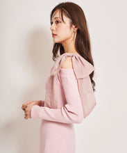 画像をギャラリービューアに読み込む, シアーリボンアシメニットワンピース/TT437424
