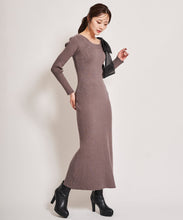 画像をギャラリービューアに読み込む, シアーリボンアシメニットワンピース/TT437424
