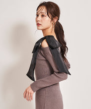 画像をギャラリービューアに読み込む, シアーリボンアシメニットワンピース/TT437424
