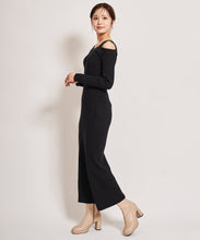 画像をギャラリービューアに読み込む, シアーリボンアシメニットワンピース/TT437424
