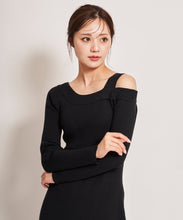 画像をギャラリービューアに読み込む, シアーリボンアシメニットワンピース/TT437424
