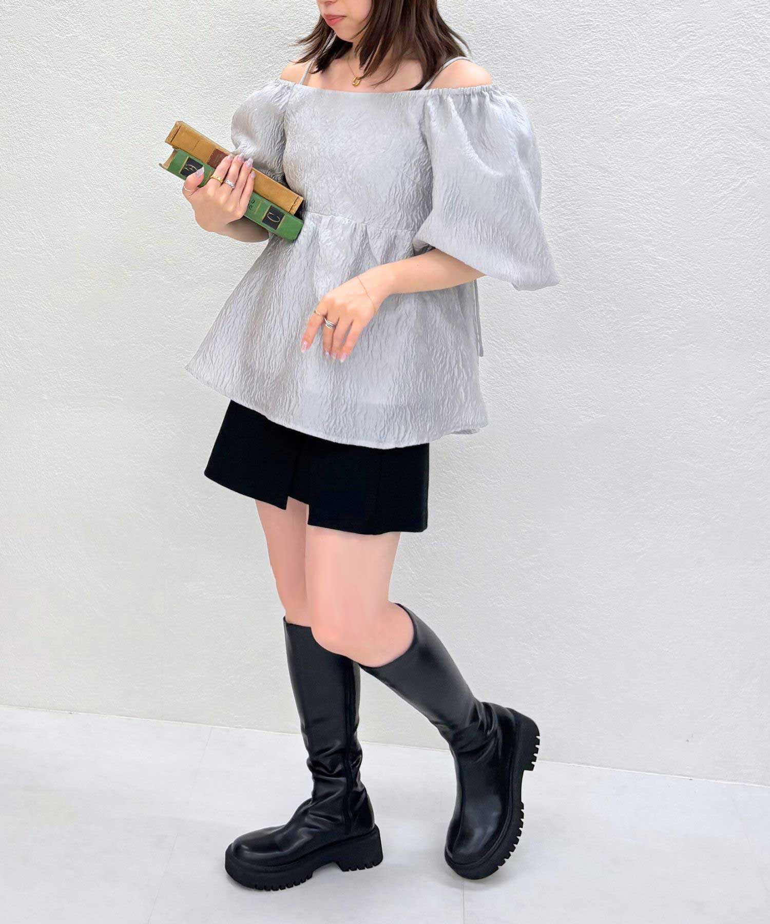 一部店舗限定】 2wayオフショルジャガードブラウス/TT558101 – MISCH