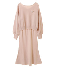 画像をギャラリービューアに読み込む, ブローチ付きニットセットアップ/TT437423
