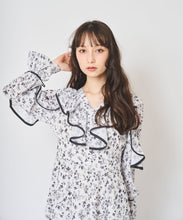 画像をギャラリービューアに読み込む, フラワープリントフリルワンピース/TT517404
