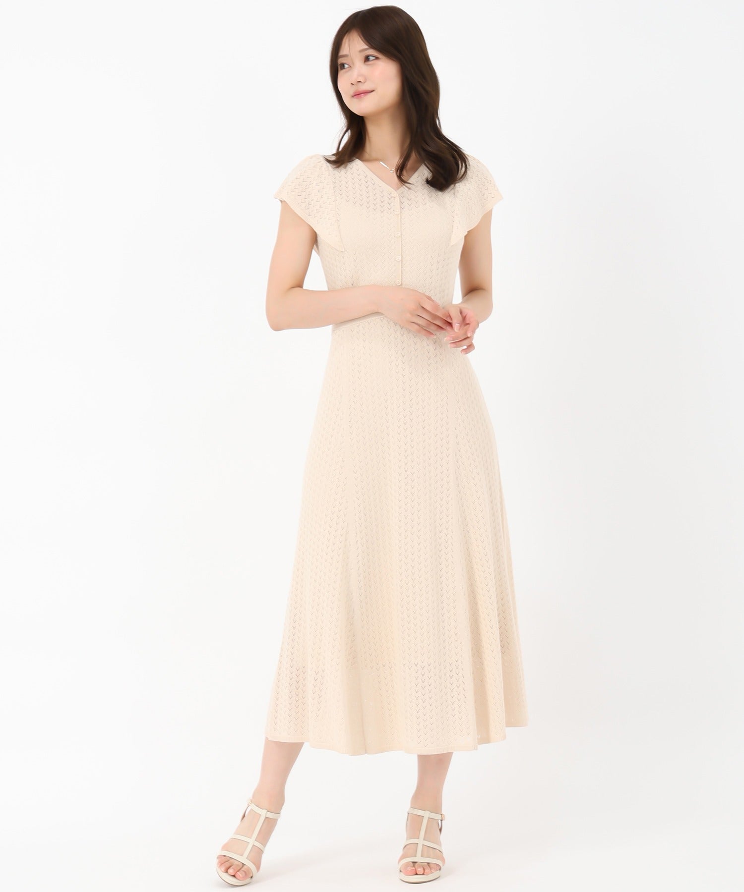 ■Maison Margiela■カシミヤ&コットン混 ミディワンピース □Maison Margiela□カシミヤ&コットン混 ミディワンピース