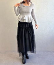 画像をギャラリービューアに読み込む, ペプラムボリューム袖ニット/TT548317
