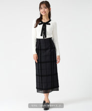 画像をギャラリービューアに読み込む, ラメ配色ボウタイニット/MM548322
