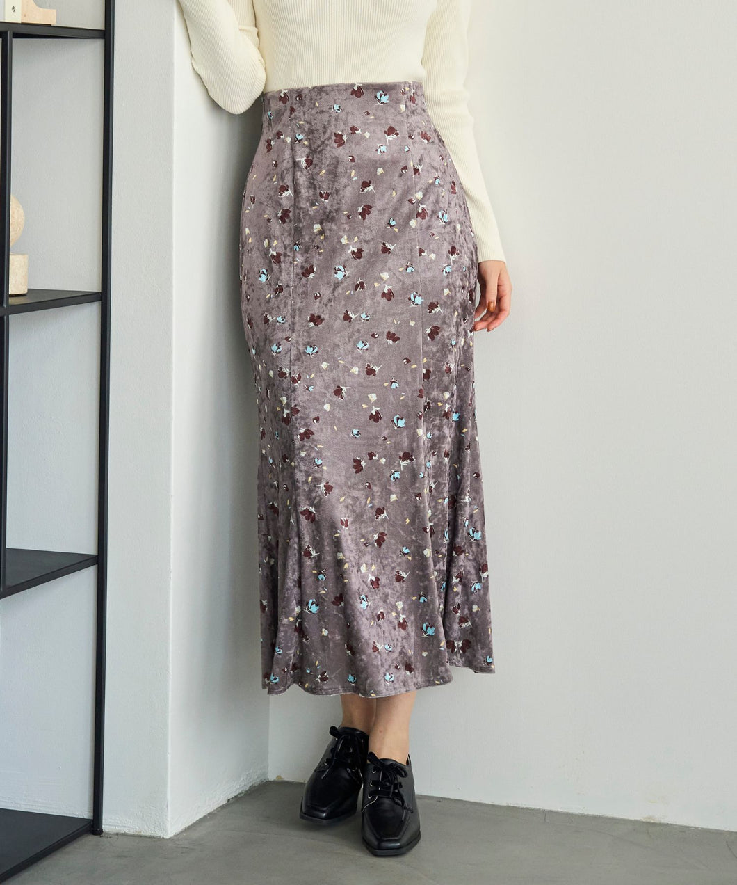 ベルベットフラワースカート/TT537209