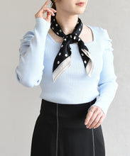 画像をギャラリービューアに読み込む, スカーフ付きスクエアニット/TT618303
