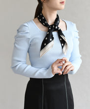 画像をギャラリービューアに読み込む, スカーフ付きスクエアニット/TT618303
