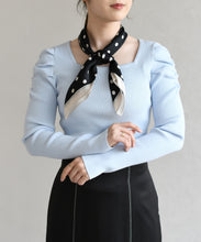 画像をギャラリービューアに読み込む, スカーフ付きスクエアニット/TT618303
