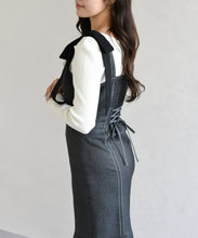 画像をギャラリービューアに読み込む, 肩リボンデニムライクジャンスカ/TT617405
