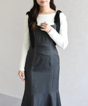 画像をギャラリービューアに読み込む, 肩リボンデニムライクジャンスカ/TT617405
