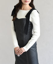 画像をギャラリービューアに読み込む, 肩リボンデニムライクジャンスカ/TT617405
