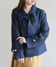 画像をギャラリービューアに読み込む, リボンタイ付きブルゾン/TT618502
