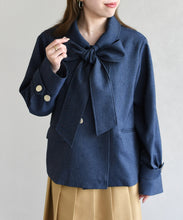 画像をギャラリービューアに読み込む, リボンタイ付きブルゾン/TT618502
