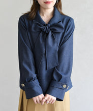 画像をギャラリービューアに読み込む, リボンタイ付きブルゾン/TT618502
