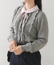 画像をギャラリービューアに読み込む, 【予約販売/9月下旬入荷予定】襟付きフリルデザインカーディガン/TT638406
