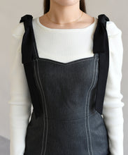 画像をギャラリービューアに読み込む, 肩リボンデニムライクジャンスカ/TT617405
