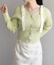 画像をギャラリービューアに読み込む, 【予約販売/2月下旬発売予定】肩リボン配色ニット/TT618307
