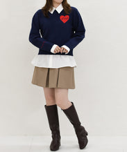 画像をギャラリービューアに読み込む, ハートモチーフ襟付きニット/TT618306
