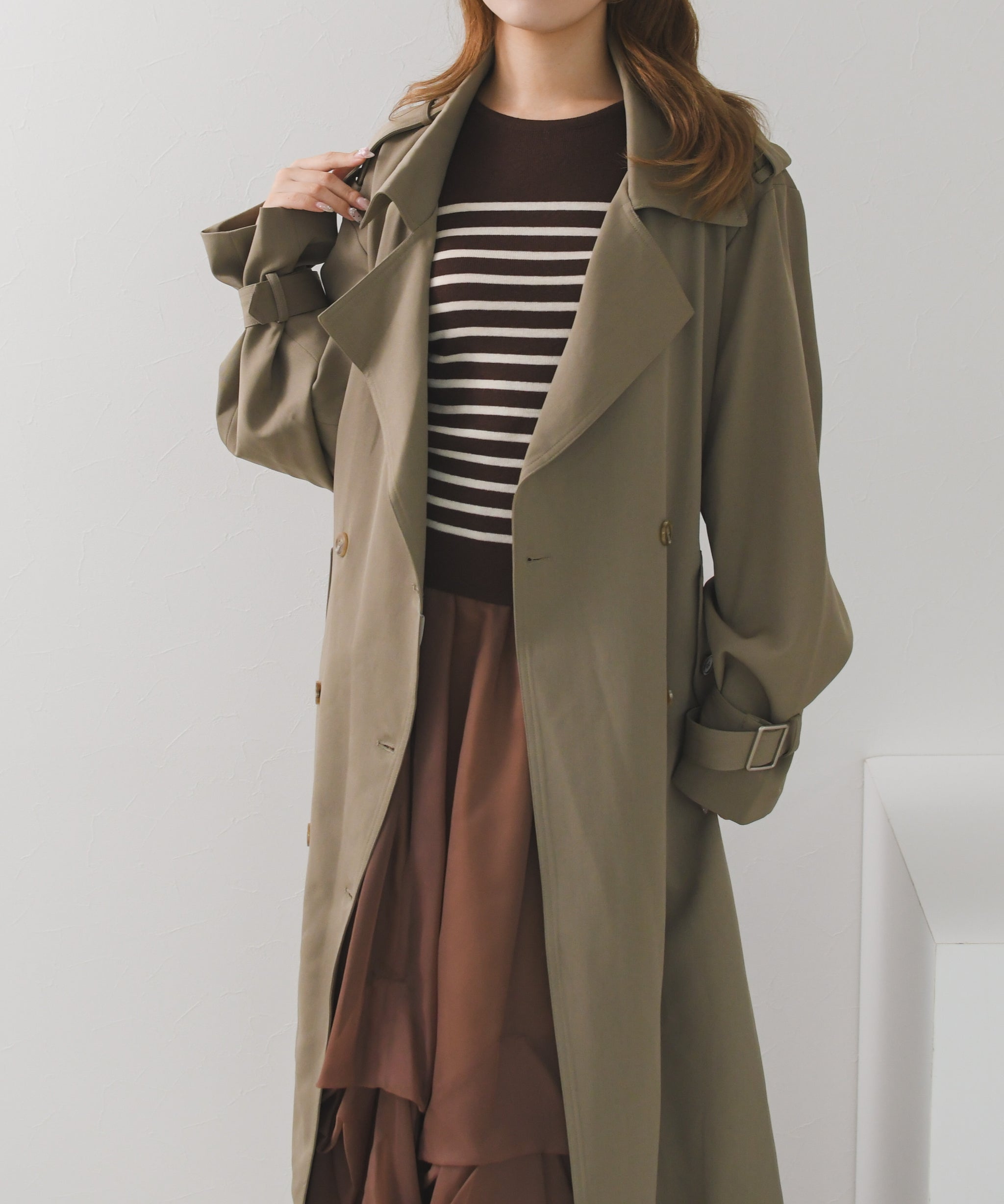 一部店舗限定】ベルト付きロングトレンチコート/TT658613 – MISCH