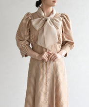 画像をギャラリービューアに読み込む, シアーボウタイ付きシャツワンピース/TT617407
