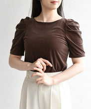 画像をギャラリービューアに読み込む, シアーベロア5分袖カットソー/TT618202
