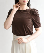 画像をギャラリービューアに読み込む, シアーベロア5分袖カットソー/TT618202
