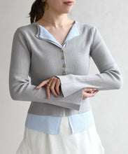 画像をギャラリービューアに読み込む, 【予約販売/2月下旬発売予定】レイヤードカラーニット/TT618308
